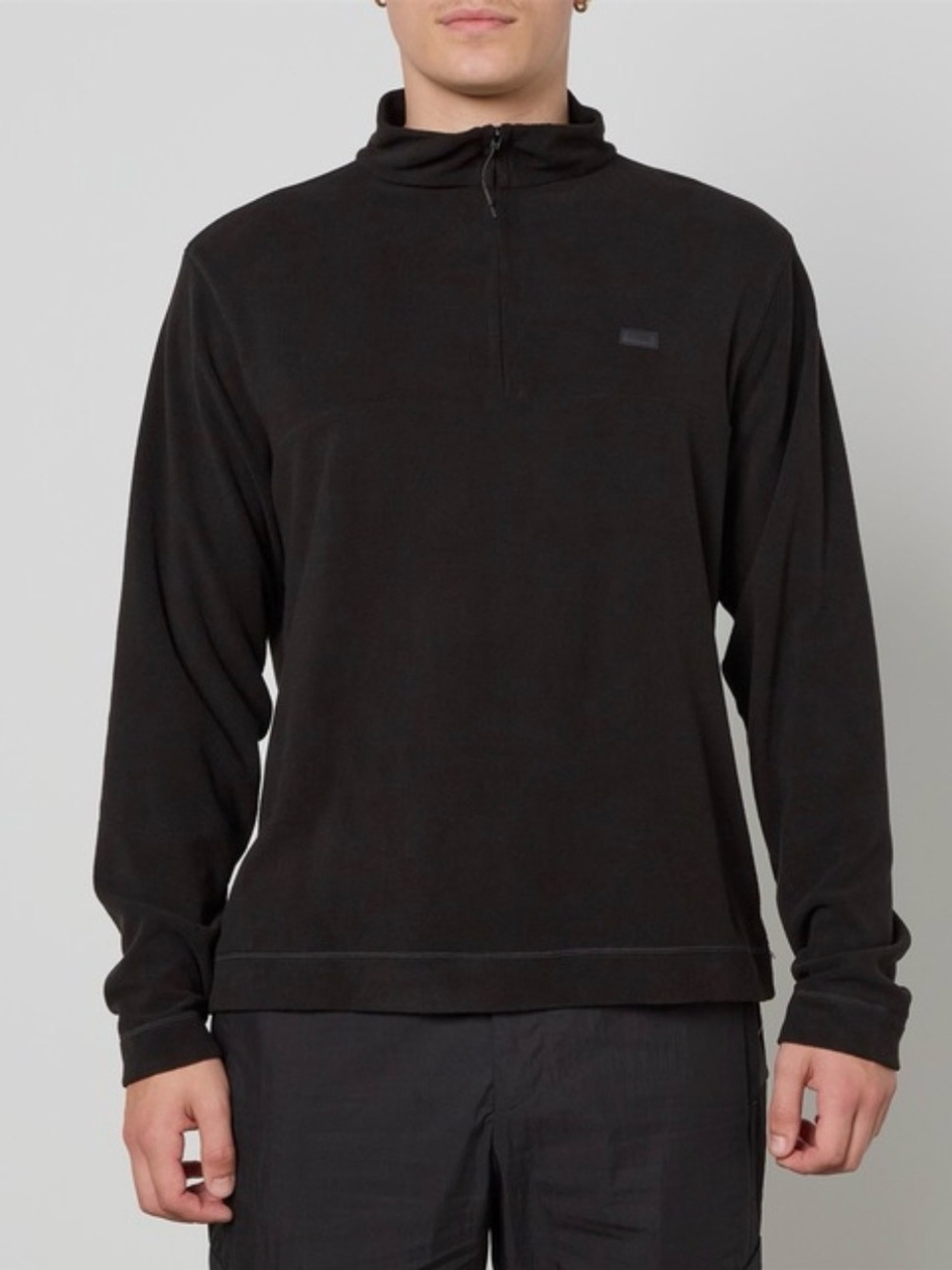 Rains Men’s Addis Fleece Black Quarter Zip Size L